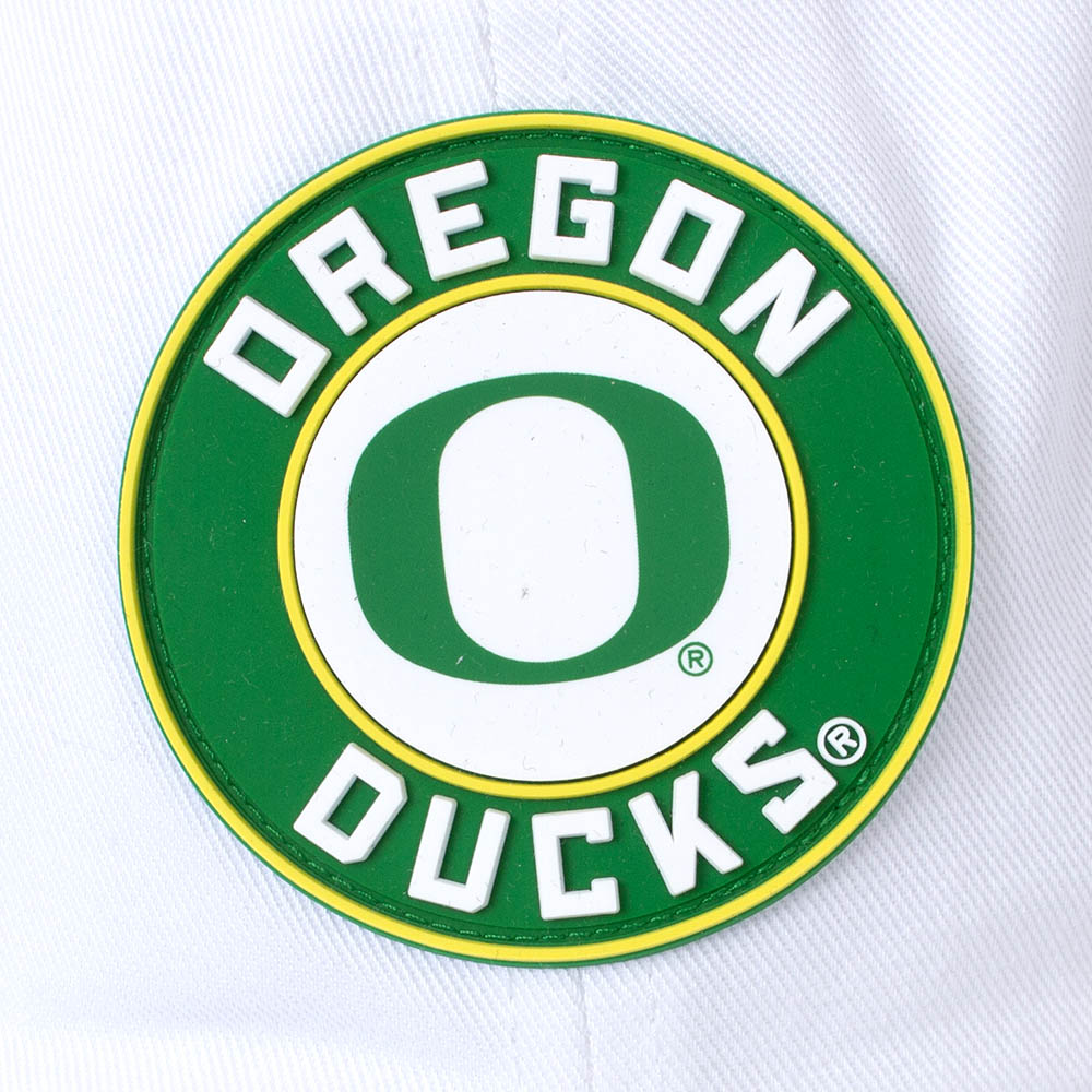 Classic Oregon O, Nike, White, Curved Bill, Accessories, Unisex, Unstructured, Oregon Ducks, Adjustable, Hat, 882516